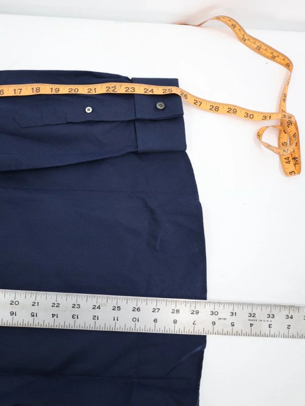 NWT Banana Republic Dress Shirt Mens Small True Slim Fit Herringbone Button Blue